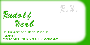 rudolf werb business card